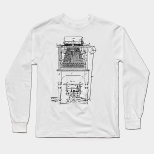 TYPEWRITER VINTAGE PATENT DRAWING Long Sleeve T-Shirt